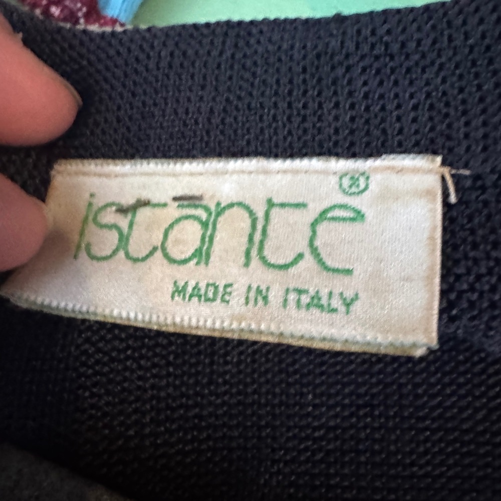 Istante Versace Sleeveless Top Navy Sheer Mesh Floral Trim Vintage 90s Italy - Picture 3 of 11